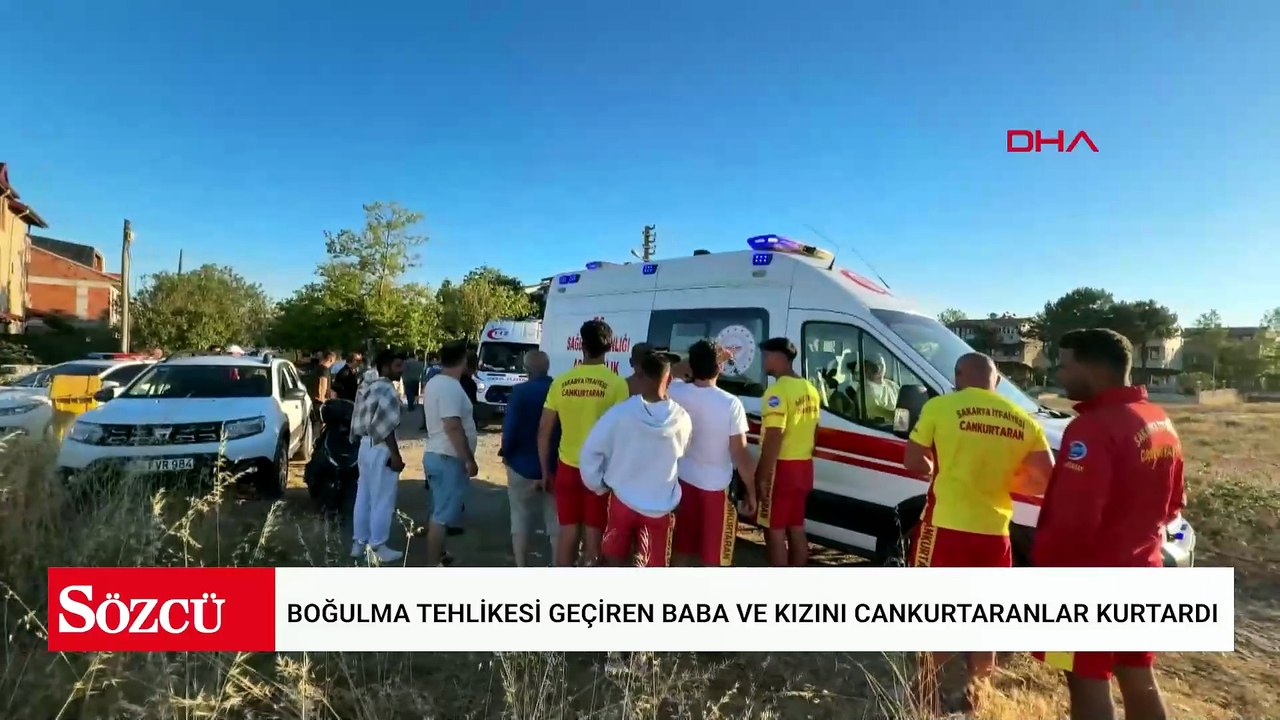 Boğulma tehlikesi geçiren baba ve kızını cankurtaranlar kurtardı