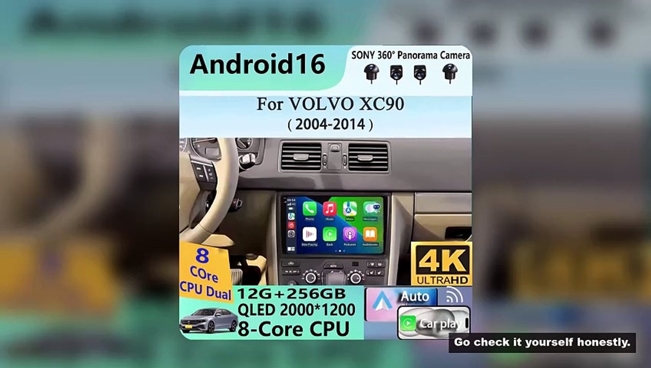 Android 16 For Volvo XC90 2004-2014 Car Radio Multimedia Video Player Navigation Stereo GPS Octa Cor