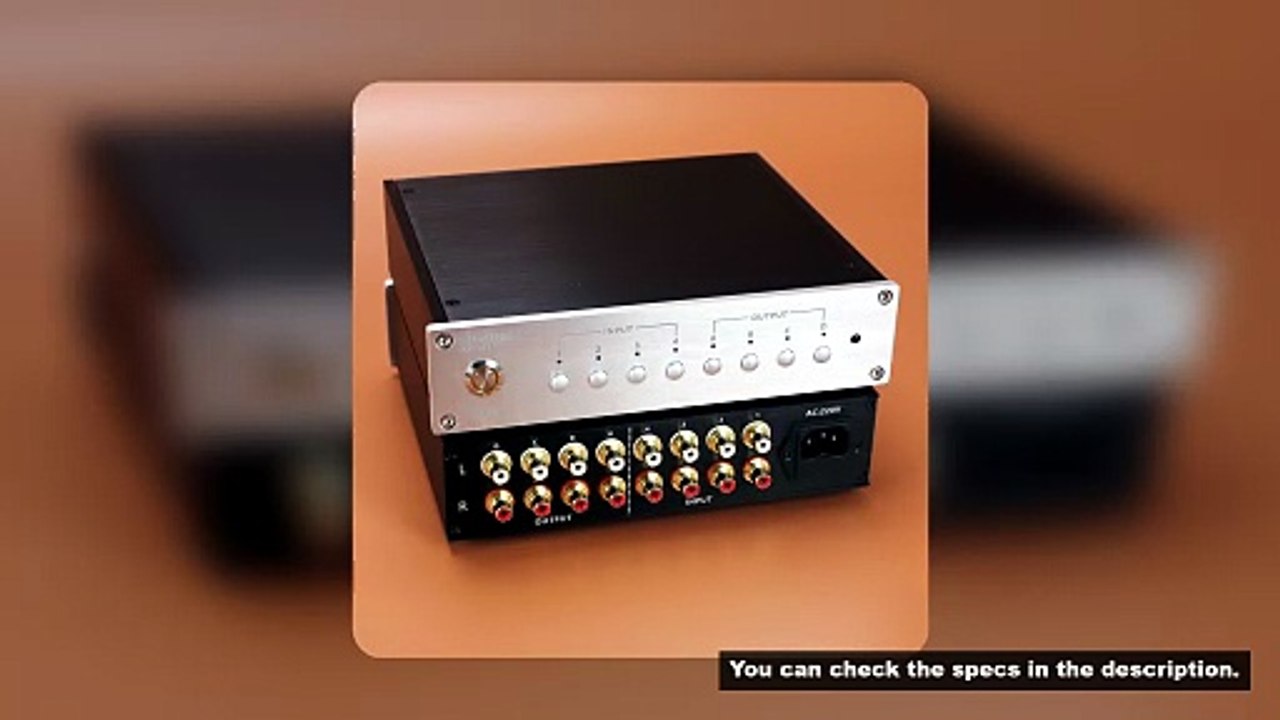 HIFI audio signal switch RCA high-end power amplifier switch 4 in and 4 out, two channels with remot