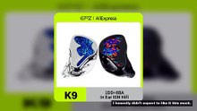 EPZ K9 Headphones 1DD+8BA Hybrid Drivers HiFi IEMS 4.4mm Replaceable Plug Wired Monitor 6N Single Cr