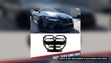 Gloss Black CSL STYLE Front Kidney Grille ABS For BMW G80 M3 G82 G83 M4 2020+