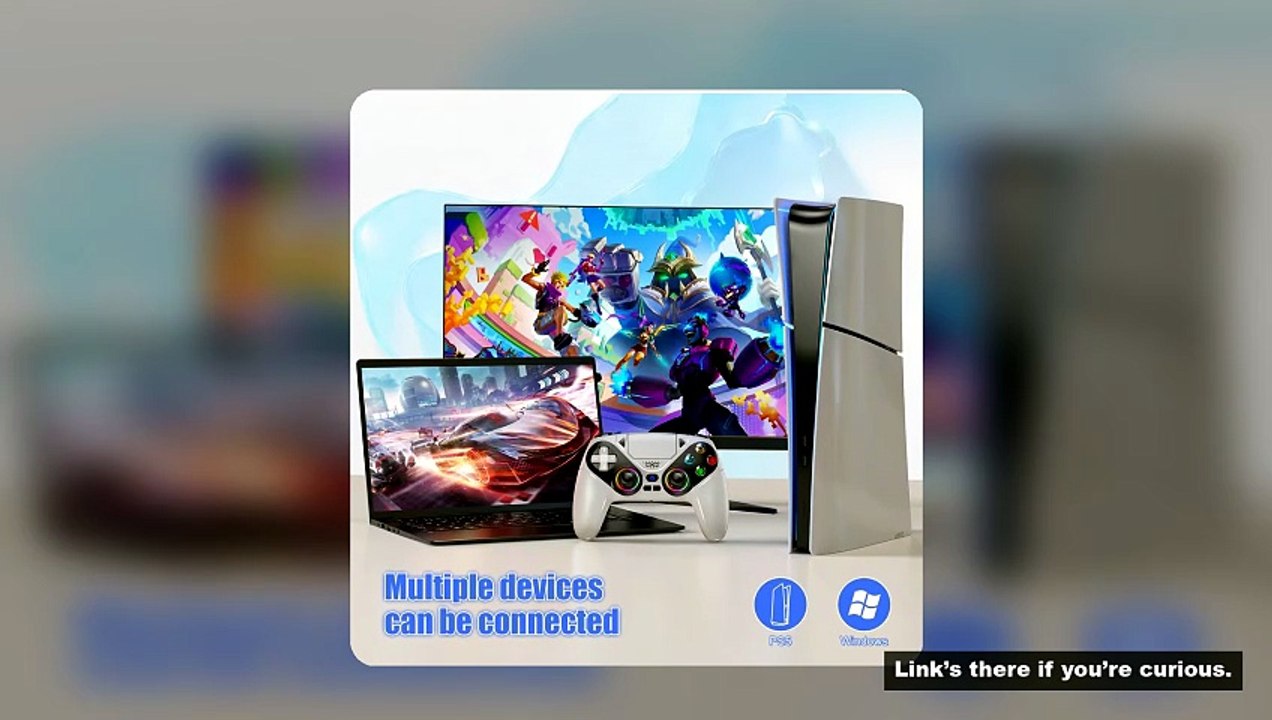 GAMROMBO RGB Lights Wireless Controller for PS5...