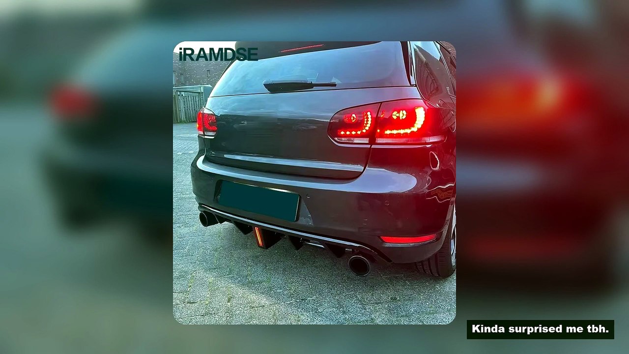 Rear Diffuser for Volkswagen Golf MK6 GTI 2008-2013 Glossy Black Car Body Kit Lip Bumper Spoiler Pla