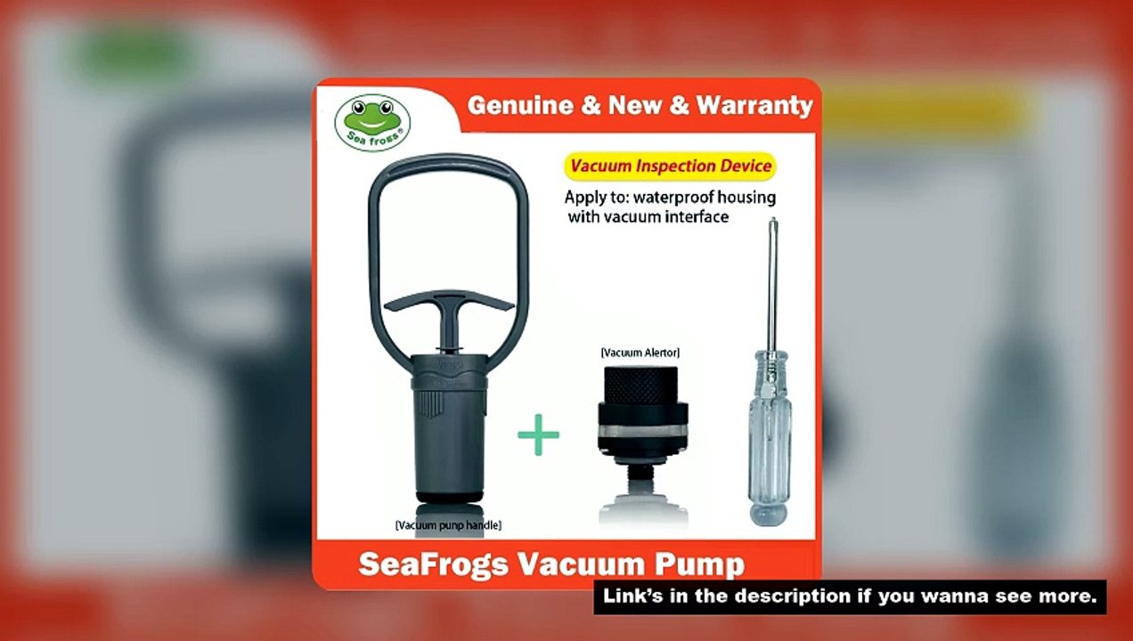 SeaFrogs Vacuum Pump VPS-100 Pre-Dive Vacuum Leak Check System for Underwater Camera Housings Case w