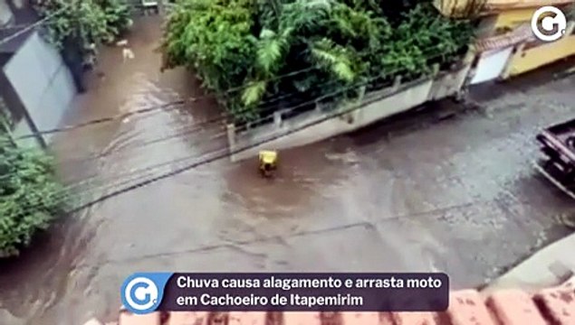 Vídeos: chuva forte causa alagamentos em cidades no Sul do ES