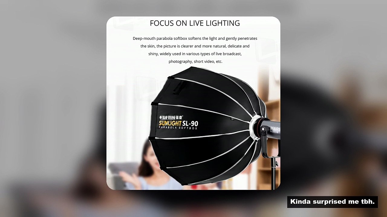 60cm Foldable Deep Parabola Softbox 12 Sided Flipped Lighting Box Bowens Mount Quick Installation So