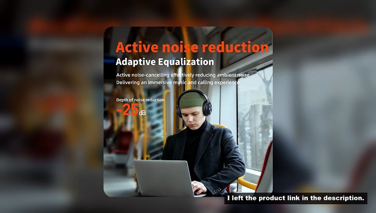 Wireless headphones QERE E80 Earphone bluetooth 5.3 ANC Noise Cancellation Hi-Res Audio Over the Ear