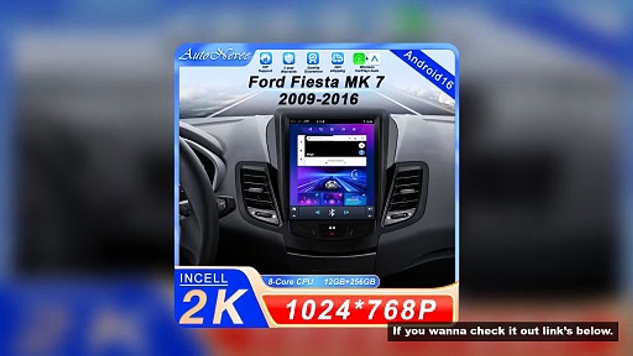 9.7inch Android 16 For Ford Fiesta MK 7 2009-2016 Car Auto Radio Multimedia Video Player Navigation
