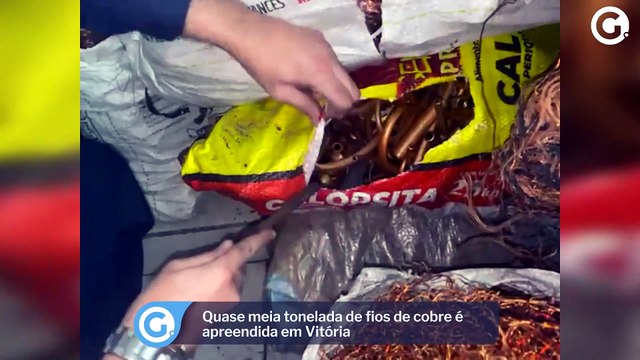 Quase Meia Tonelada De Fios De Cobre é Apreendida Em Vitória