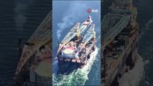 Dünyanın 3'üncü büyük ağır kaldırma vinci Çanakkale Boğazı'ndan geçti