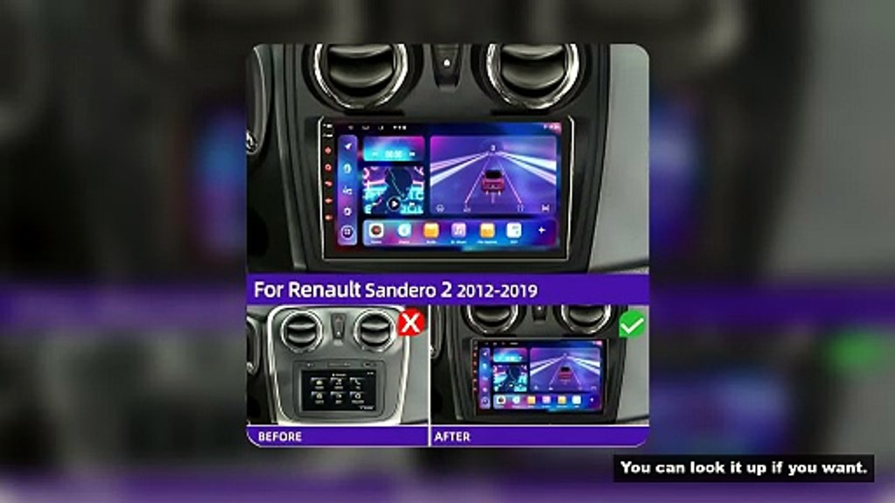 Android 14 Car Radio Multimedia Video Player for Renault Logan 2 Sandero 2 2012 - 2019 2 Din GPS Nav