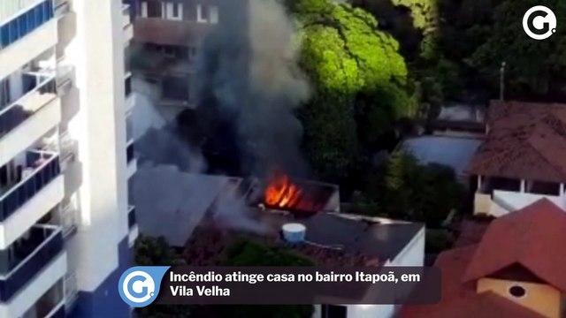 Incêndio atinge casa no bairro Itapoã, em Vila Velha