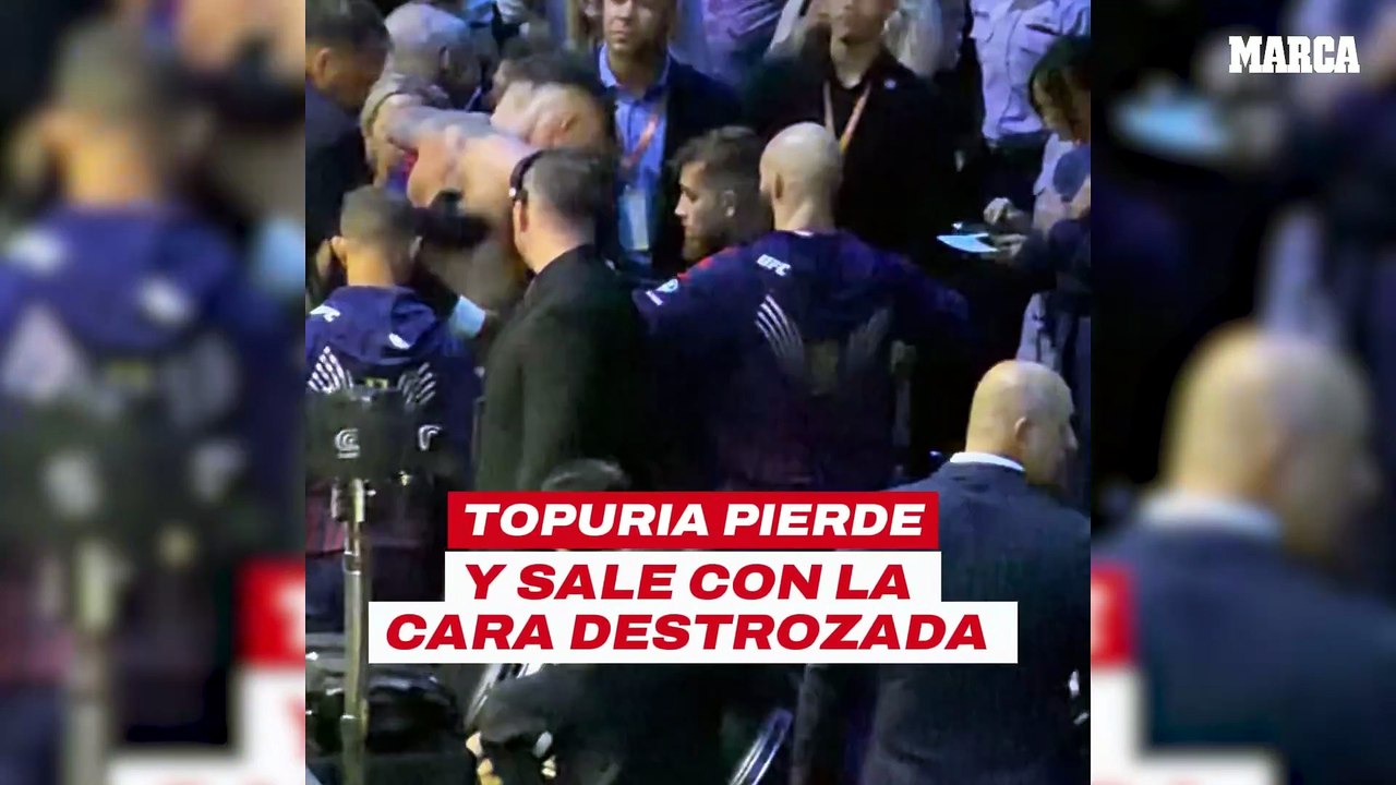 That's how the night ended for Ilia Topuria: battered and unable to continue. His brother made the decision to stop the fight and prevent further injury.