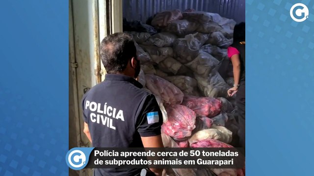 Polícia apreende cerca de 50 toneladas de subprodutos animais em Guarapari