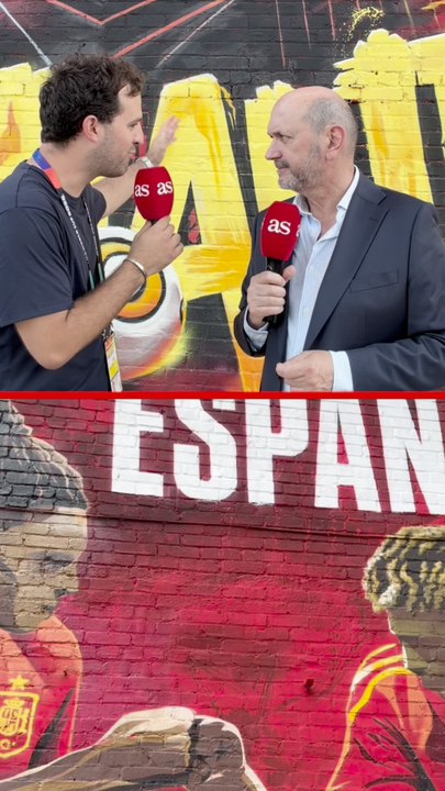 Rafael Louzán, sobre el mural de la Selección Española en Atlanta: "Ojalá sea un presagio"