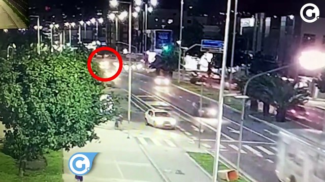 Câmera de videomonitoramento flagrou o acidente que terminou em morte de modelo em Camburi