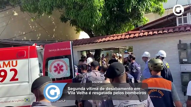 Segunda vítima de desabamento em Vila Velha é resgatada pelos bombeiros