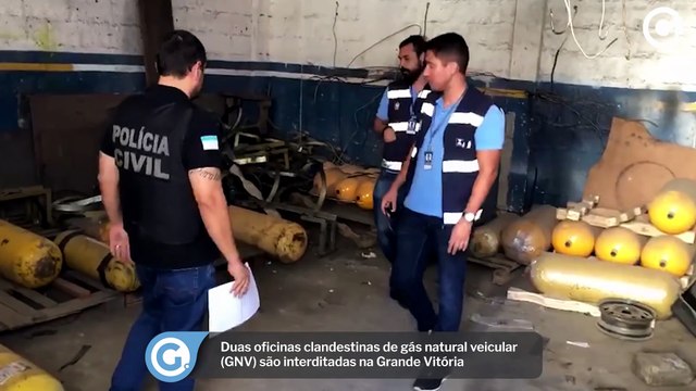 Duas oficinas clandestinas de gás natural veicular (GNV) são interditadas na Grande Vitória