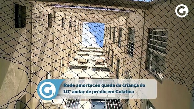 Rede amorteceu queda de criança do 10º andar de prédio em Colatina
