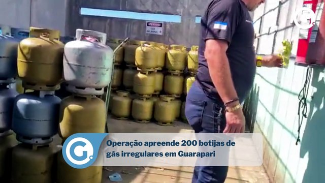 Operação apreende 200 botijas de gás irregulares em Guarapari