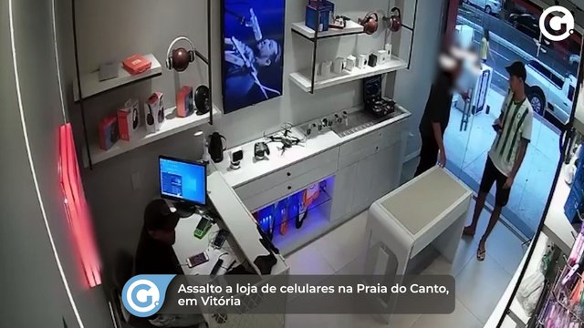Assalto a loja de celulares na Praia do Canto, em Vitória