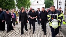 Historic Kyiv monastery ablaze as major Russian strikes kill several