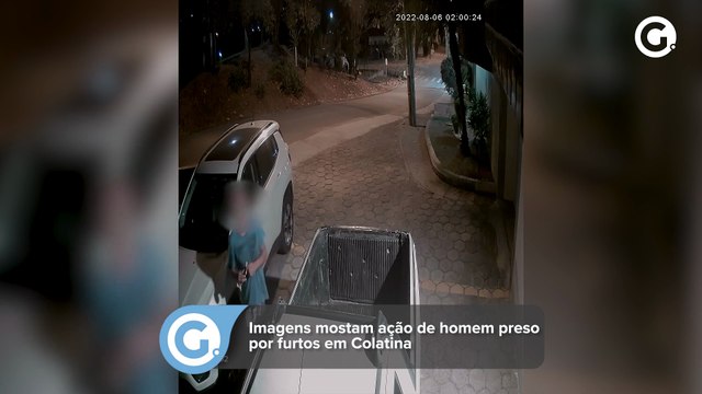 Imagens mostram ação de homem preso por furtos em Colatina