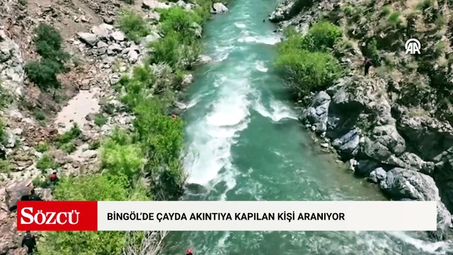 Bingöl'de çayda akıntıya kapılan kişi aranıyor