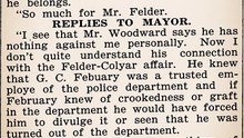 Monday, 26th May 1913 Thorough Probe of Charges Against Felder and Latters Charges Against Police Asked