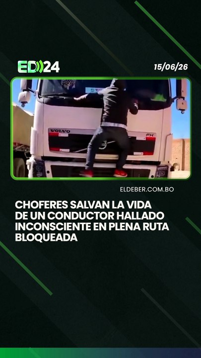 Choferes salvan la vida de un conductor hallado inconsciente en plena ruta bloqueada