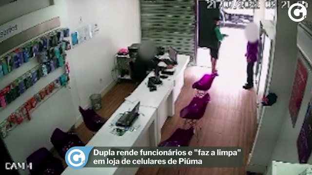 Dupla rende funcionários e faz a limpa em loja de celulares de Piúma