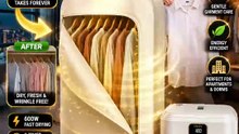 Portable Clothes Dryer | Fast Drying Foldable Laundry Dryer for Home, Travel & Apartments