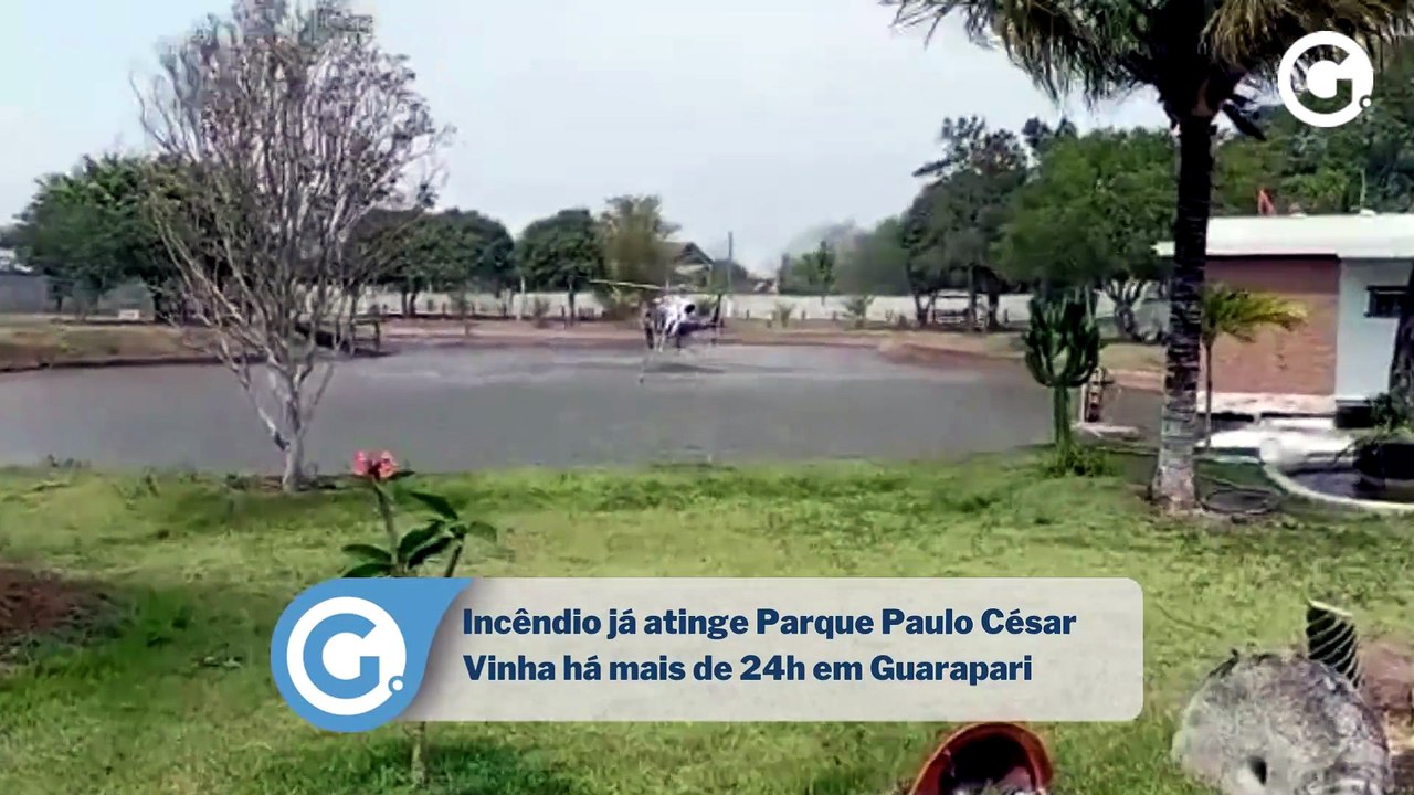 Incêndio já atinge Parque Paulo César Vinha há mais de 24h em Guarapari
