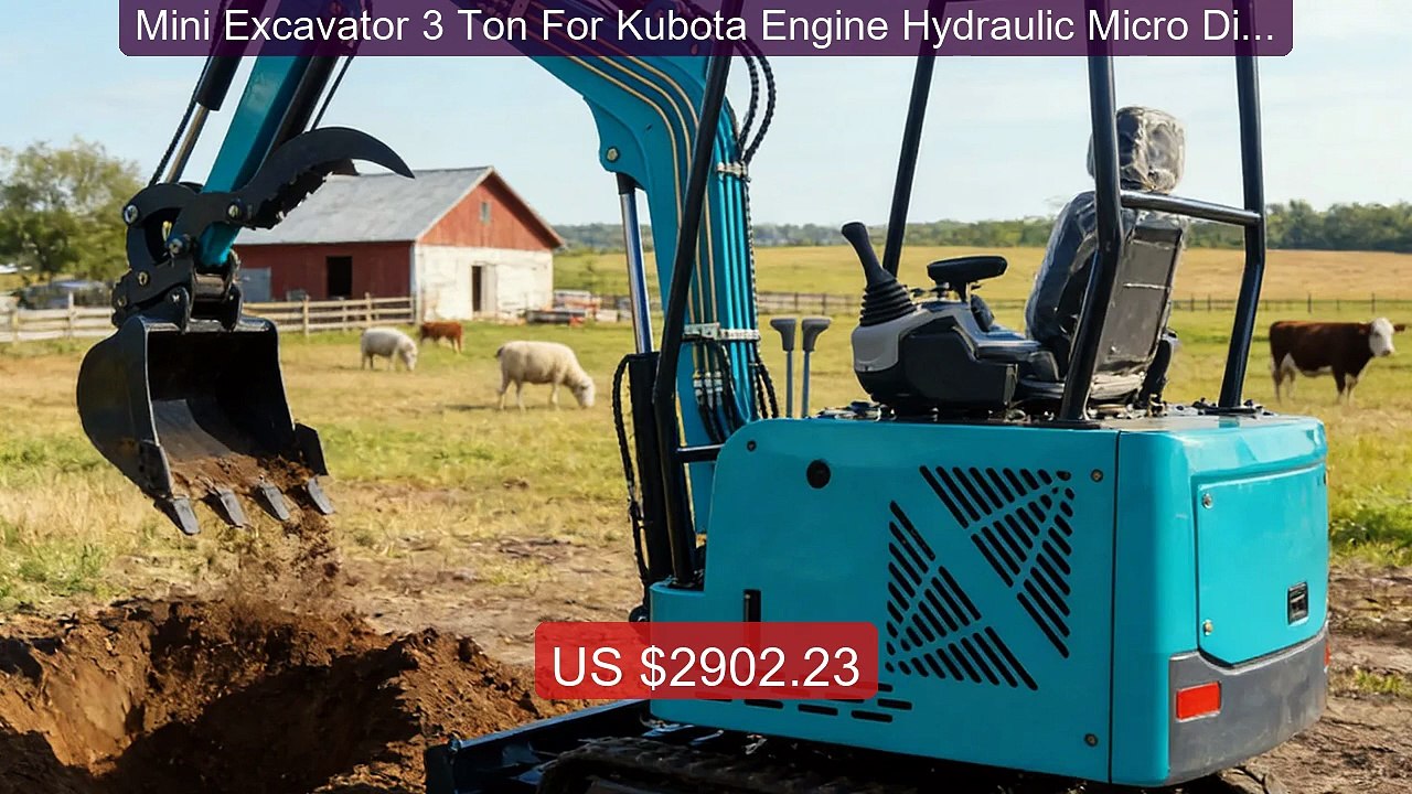 Mini Excavator 3 Ton For Kubota Engine Hydraulic Micro Digger Agric... -- Top Rated 2026 | Buy Now!