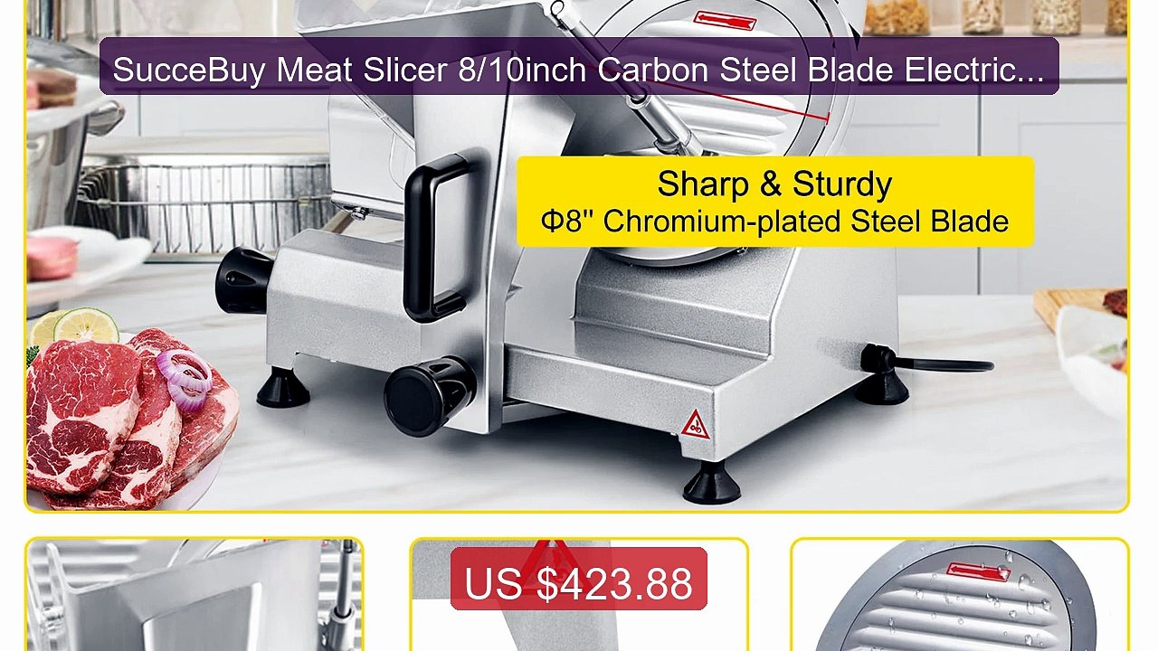 SucceBuy Meat Slicer 8/10inch Carbon Steel Blade Electric Deli Foo... -- Best Deal 2026 | Shop Now!