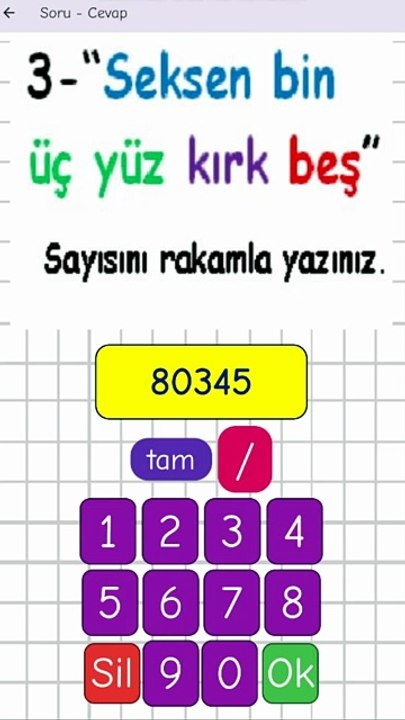 1.3- 5 Basamaklı Sayıların Yazılışı - 4. Sınıf Matematik #shorts