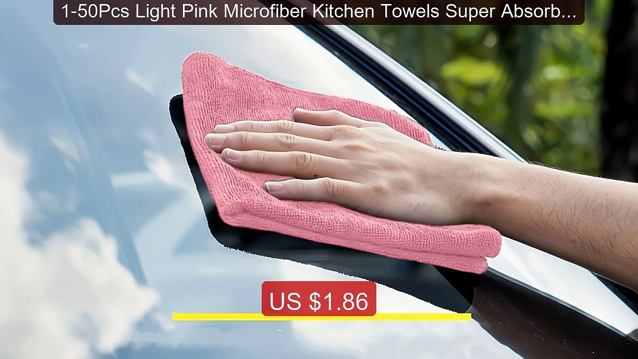 1-50Pcs Light Pink Microfiber Kitchen Towels Super Absorbent Soft ... -- Best Deal 2026 | Shop Now!