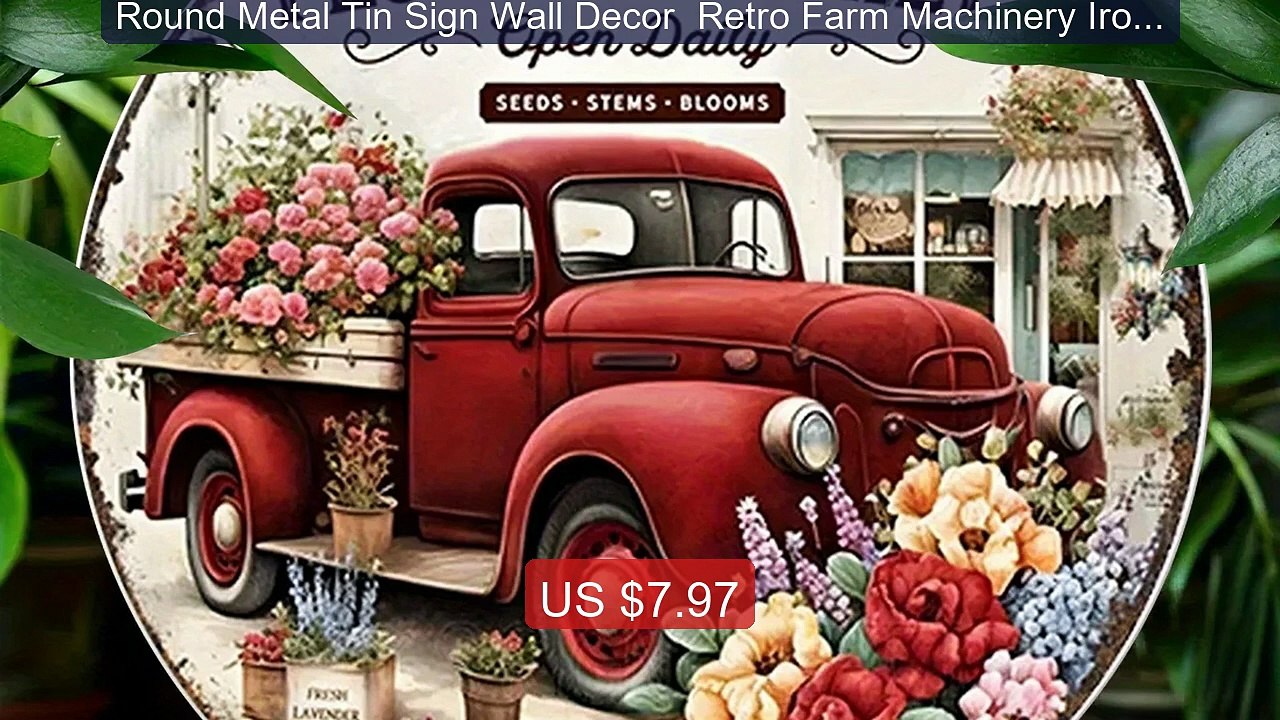 Round Metal Tin Sign Wall Decor  Retro Farm Machinery Iron Plaque ... -- Best Deal 2026 | Shop Now!
