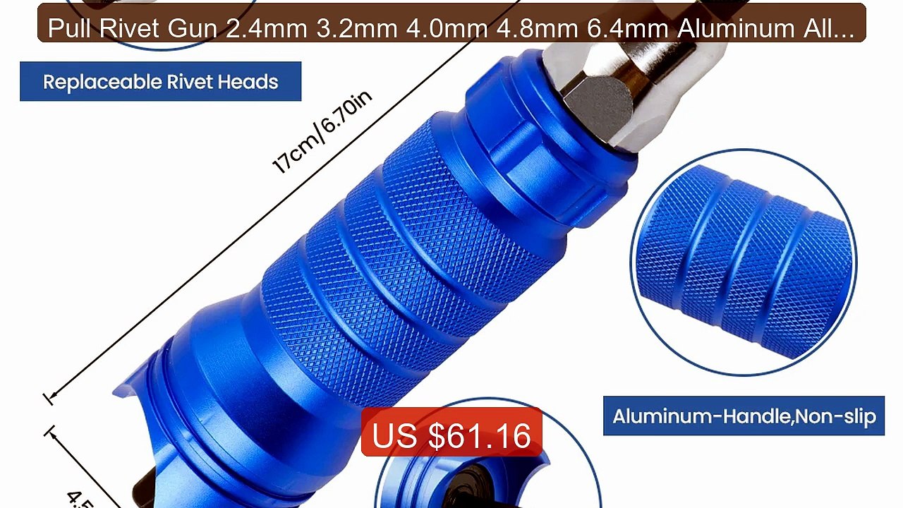 Pull Rivet Gun 2.4mm 3.2mm 4.0mm 4.8mm 6.4mm Aluminum Alloy Rivet G... -- Top Rated 2026 | Buy Now!