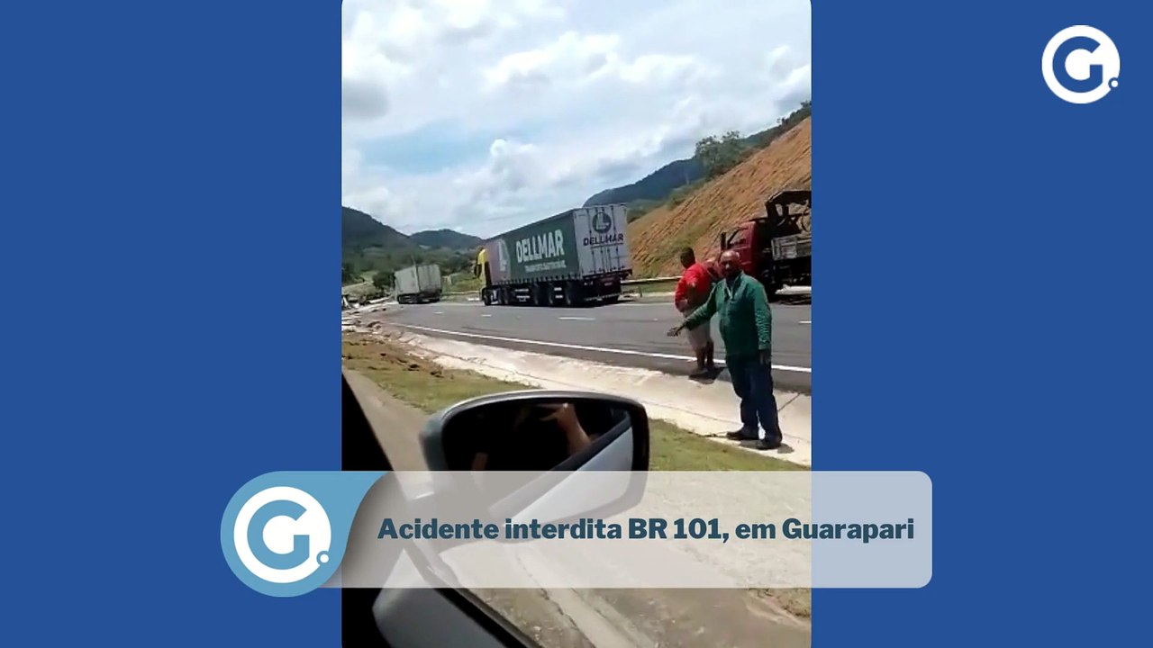 Acidente interdita BR 101, em Guarapari