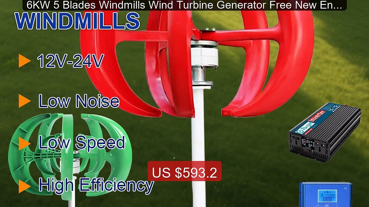 6KW 5 Blades Windmills Wind Turbine Generator Free New Energy ... -- Best Buy 2026 | Great Quality!