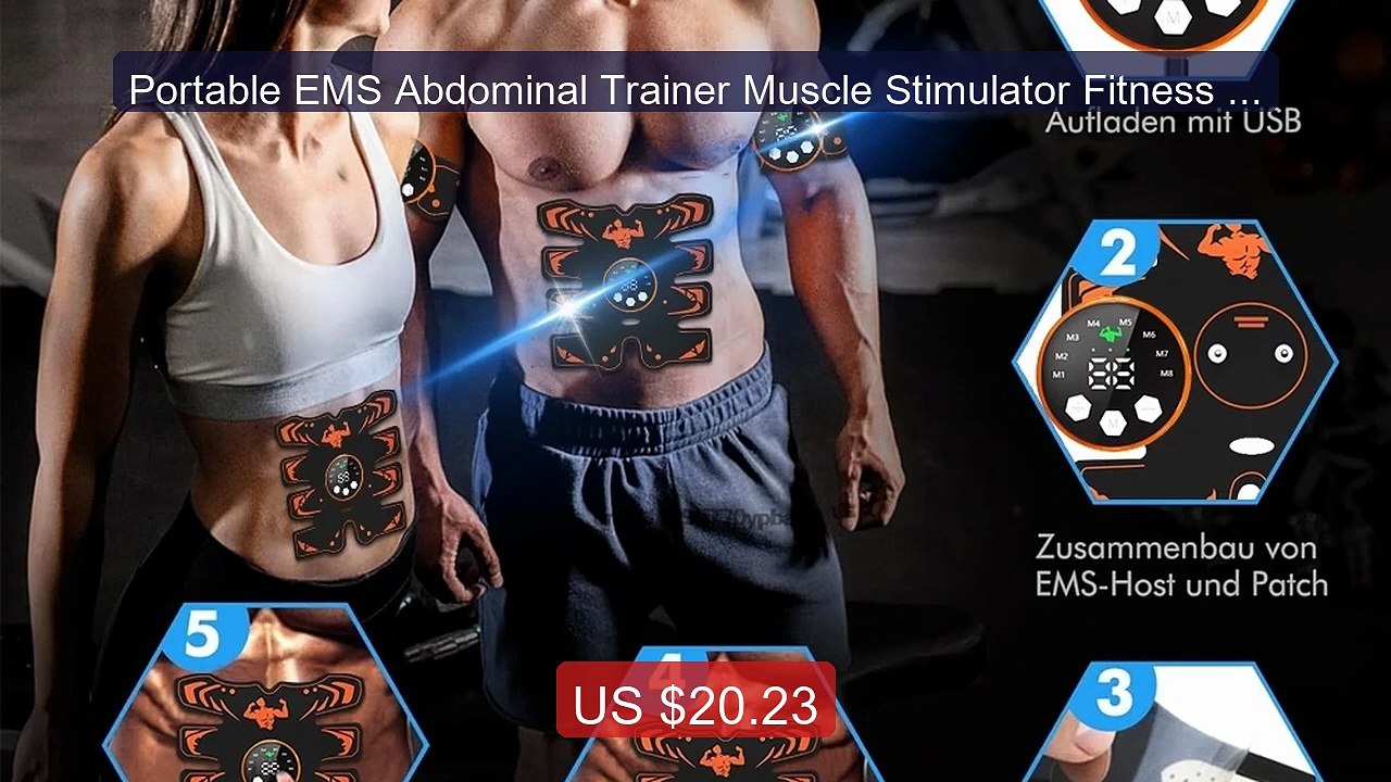 Portable EMS Abdominal Trainer Muscle Stimulator Fitness Equi... -- Amazing Value 2026 | Must Have!