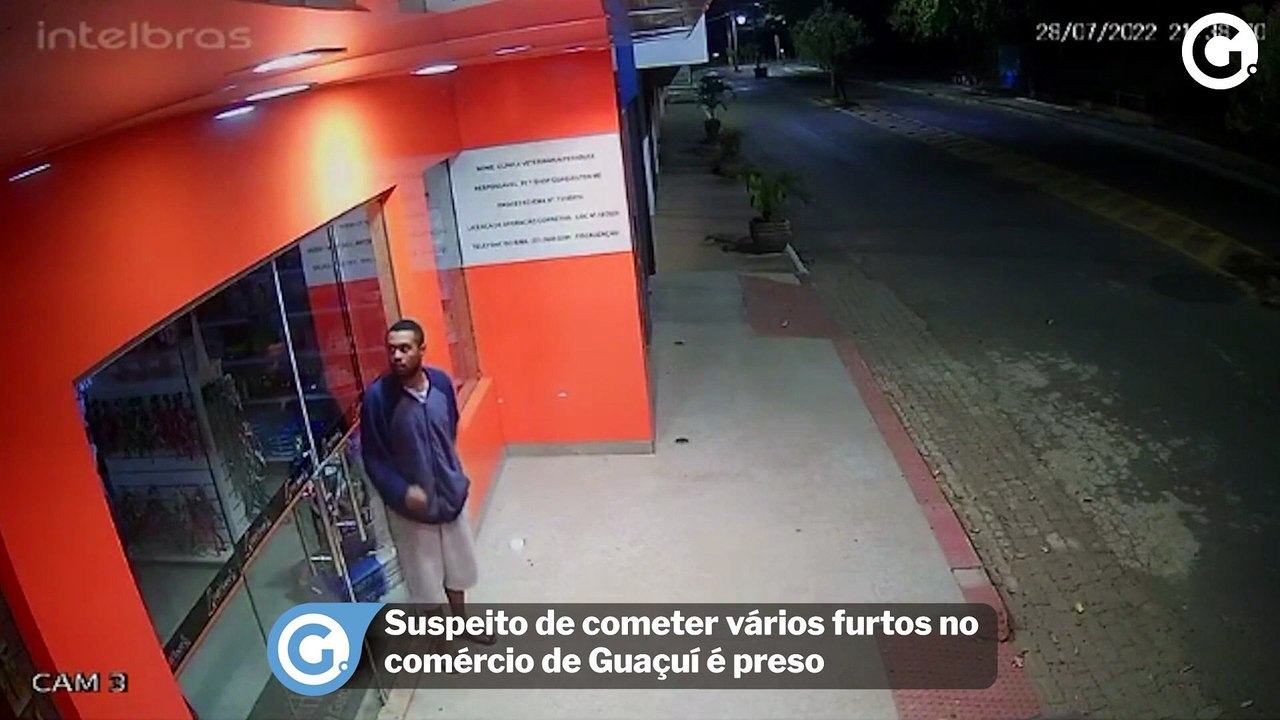 Suspeito de cometer vários furtos no comércio de Guaçuí é preso