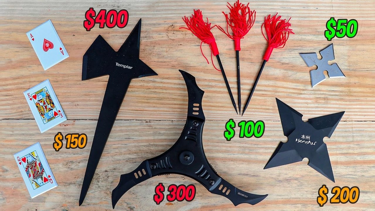 Testing the Priciest vs. Cheapest Throwing Weapons