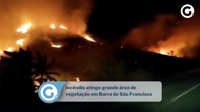 Incêndio atinge grande área de vegetação em Barra de São Francisco