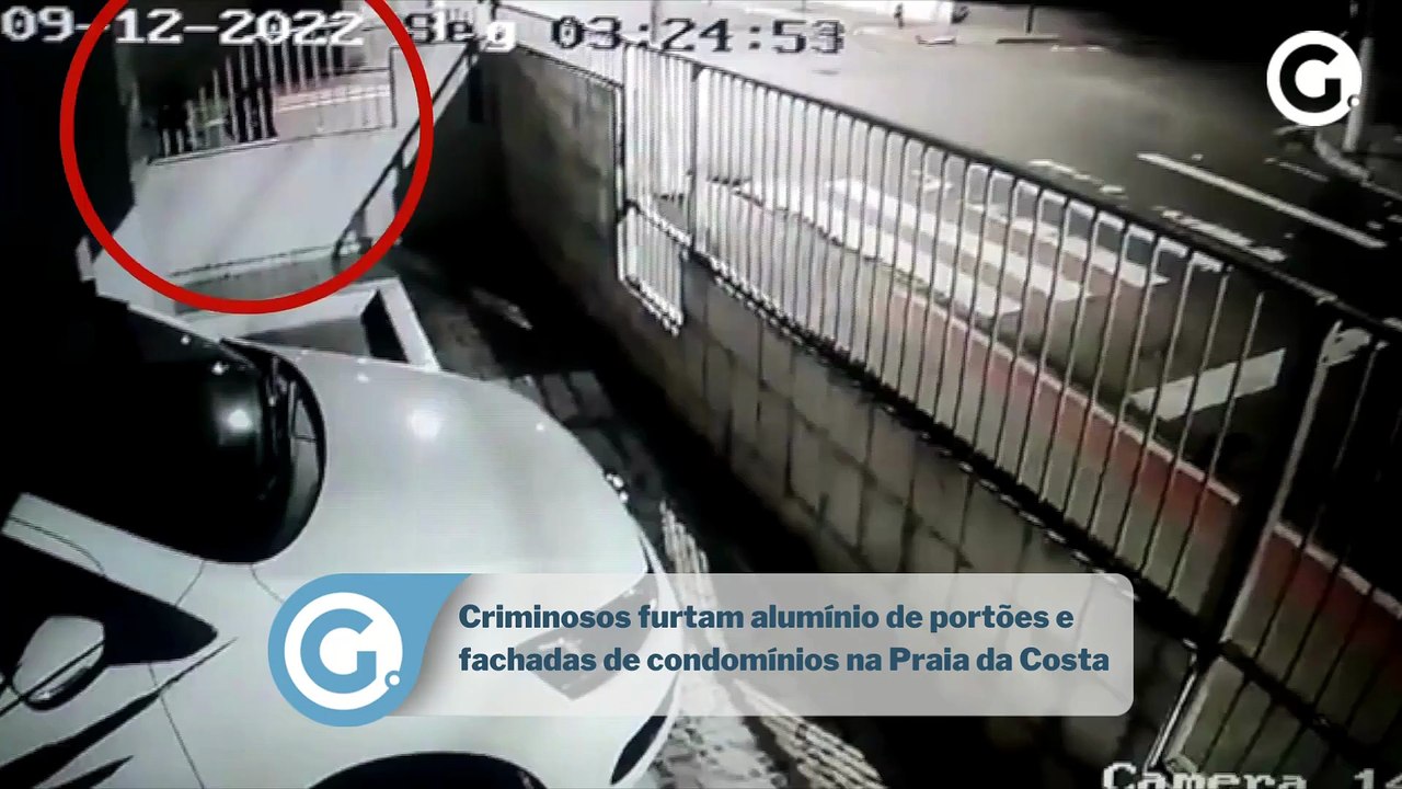 Criminosos furtam alumínio de portões e fachadas de condomínios na Praia da Costa