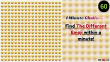 #BrainVsEyes 🧠⚔️👀 Find The Different Emoji within a minute! 🔍