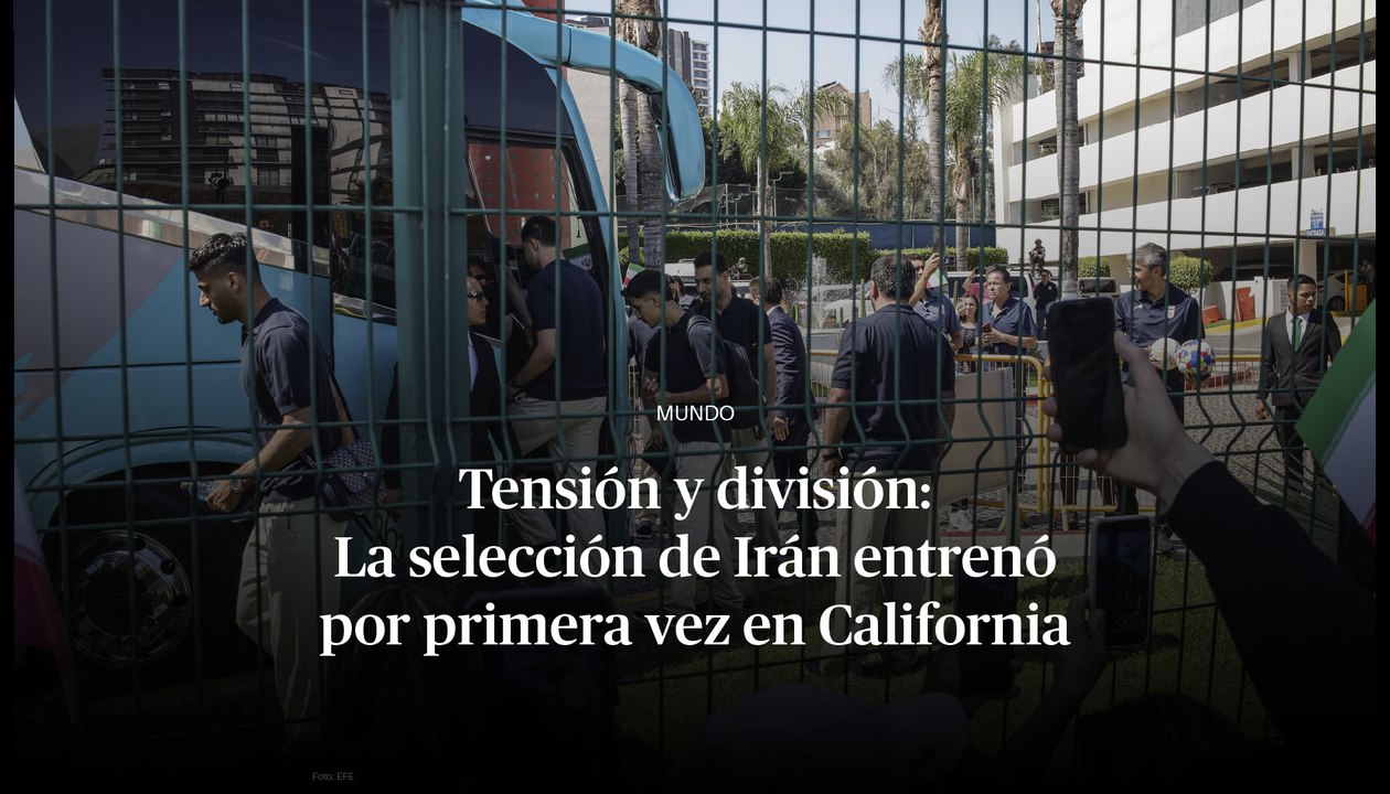 Tensión y división: La selección de Irán entrenó por primera vez en California