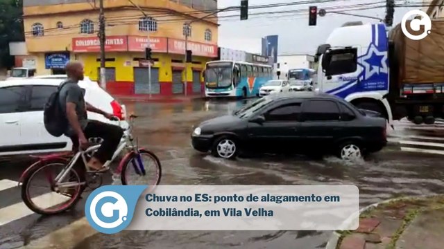 Chuva no ES: ponto de alagamento em Cobilândia, em Vila Velha