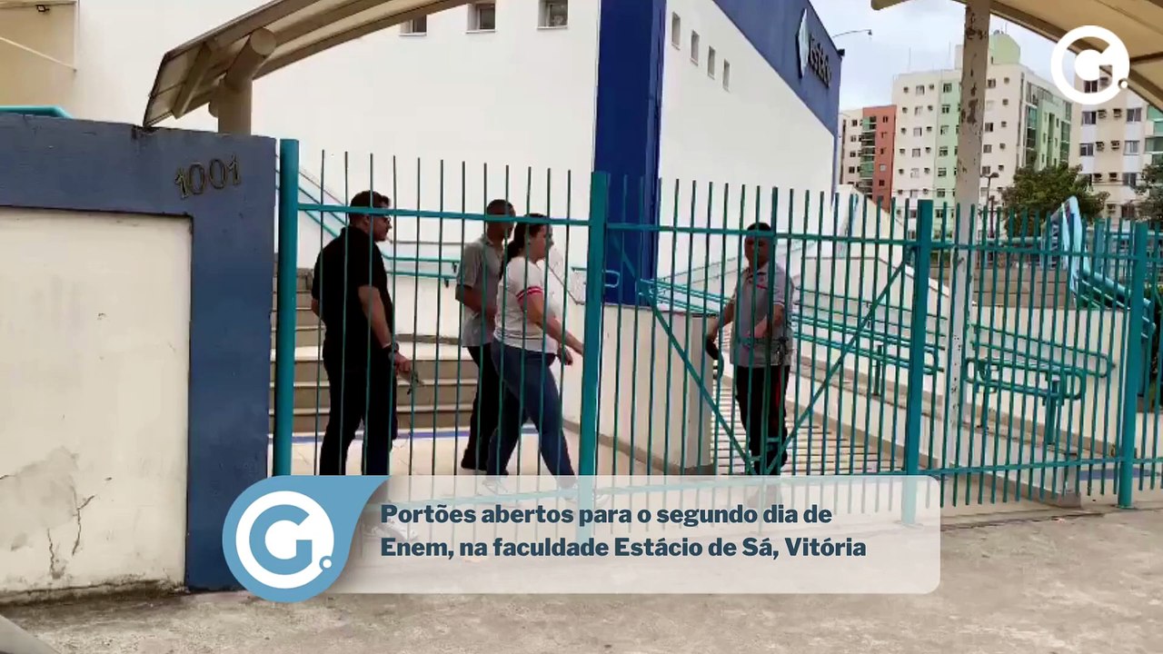 Portões abertos para o segundo dia de Enem, na faculdade Estácio de Sá, Vitória